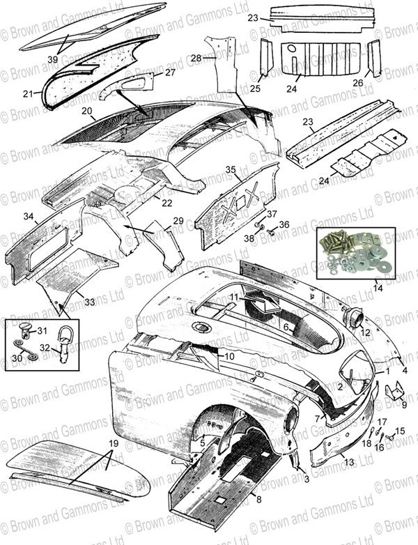 Image for Shroud. Inner Wings. Boot floor etc